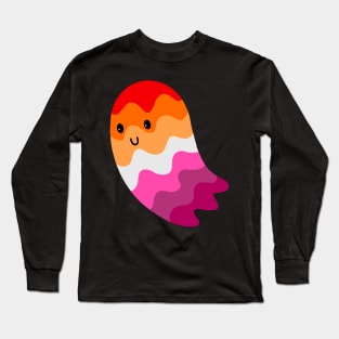 Sapphic Pride Ghost Long Sleeve T-Shirt